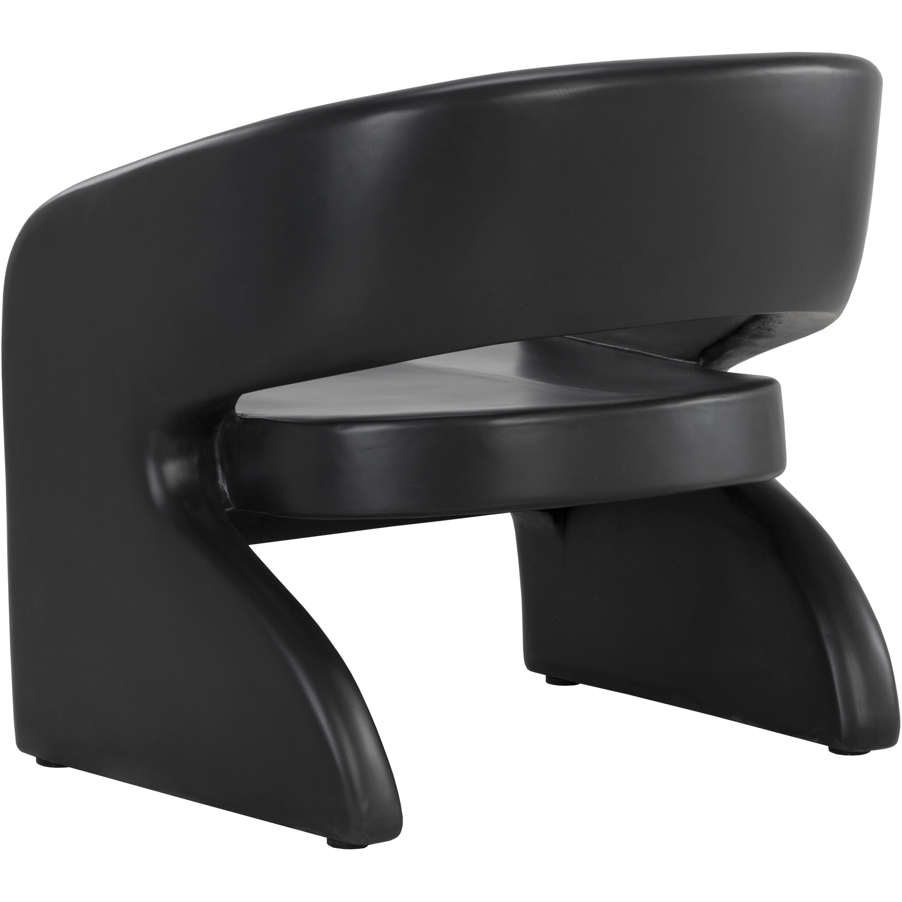 Cura Black Outdoor Lounge Chair